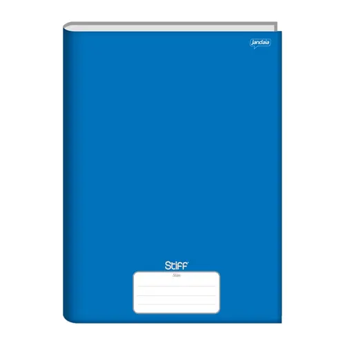 Caderno Universitário Capa Dura Cost Stiff Slim Azul 80 Folhas Jandaia