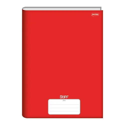 Caderno Universitário Capa Dura Cost Stiff Slim Vermelho 80 Folhas Jandaia