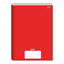 Caderno Universitário Capa Dura Cost Stiff Slim Vermelho 80 Folhas Jandaia