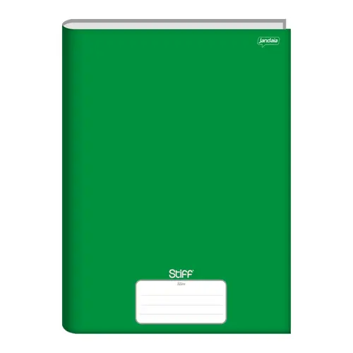 Caderno Universitário Capa Dura Cost Stiff Slim Verde 80 Folhas Jandaia