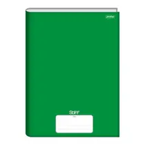 Caderno Universitário Capa Dura Cost Stiff Slim Verde 80 Folhas Jandaia