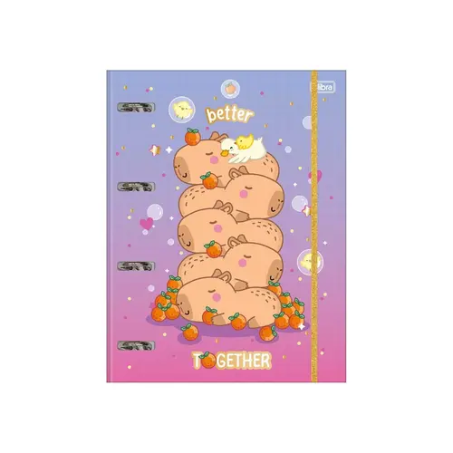 CADERNO ARGOLADO COLEGIAL 200MMX275MM 48FL TILIBRA CAPIVARA