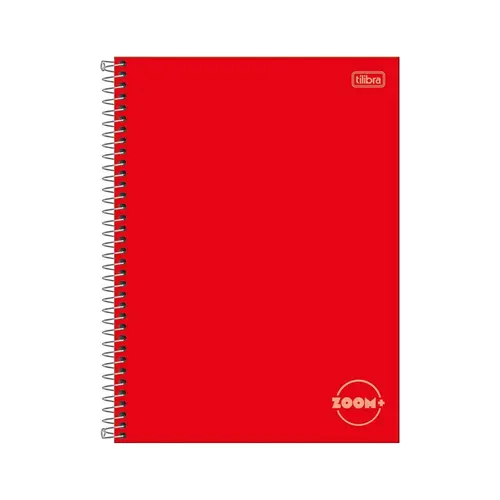 CADERNO UNIV CD 01X1 96FL TILIBRA ZOOM+ VERMELHO