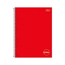 CADERNO UNIV CD 01X1 96FL TILIBRA ZOOM+ VERMELHO