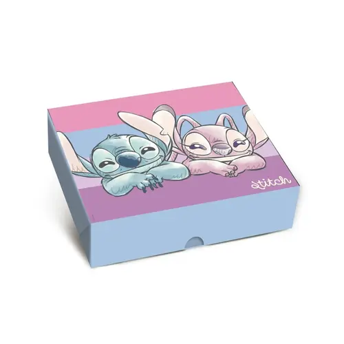 Caixa de Presente Stitch Com Tampa e Fundo M 25cm X 5cm X 20cm Sweet Cromus