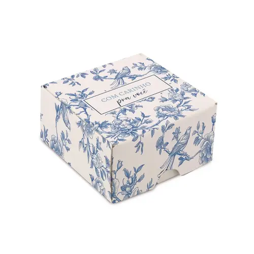 Caixa de Presente Quadrada Mini G 12CMX12CMX4CM Cromus Versalhes