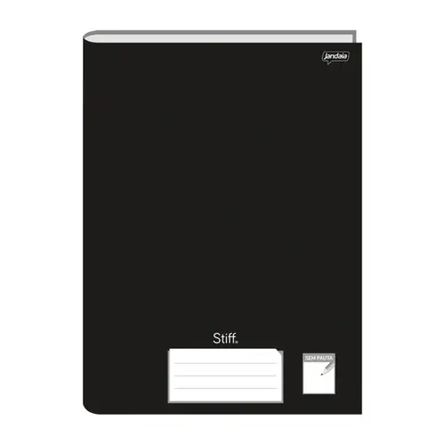 CADERNO S/PAUTA UNIV CD COST 01X1 96FL JANDAIA STIFF PRETO