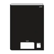 CADERNO S/PAUTA UNIV CD COST 01X1 96FL JANDAIA STIFF PRETO