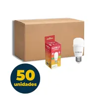 LAMPADA BULBO MINI T 4,7W LED BRANCA FRIA 6500K E27 SUPERLED OUROLUX 50 UN