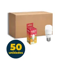 LAMPADA BULBO MINI T 9W LED BRANCA QUENTE 3000K E27 SUPERLED OUROLUX 50 UN