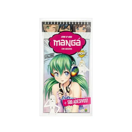 Livro Infantil Crie o Seu Manga Com 500 Adesivos Brasileitura