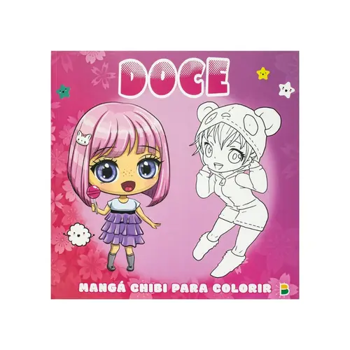 Livro Infantil de Colorir Manga Chibi Doce Brasileitura