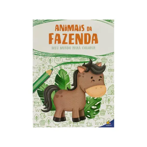 Livro Infantil de Colorir Meu Mundo Animais Da Fazenda