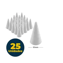 CONE ISOPOR 095MM 25 UN