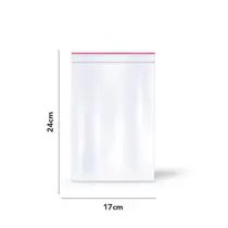 Saco Plástico PE Com Zíper 17cm X 24cm Incolor Liso Blister Com 50 Unidades