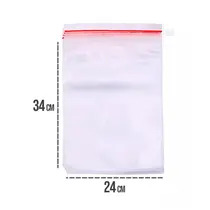 Saco Plástico PE Com Zíper 24cm X 34cm Incolor Liso Blister Com 20 Unidades