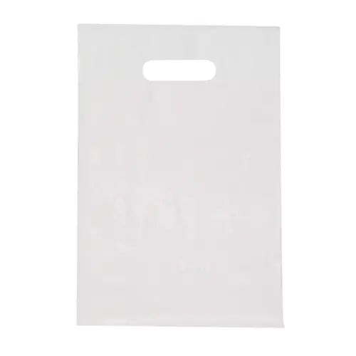 Sacola Boca de Palhaço PE 16cm X 20cm Branca Com 50 Unidades