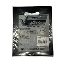 Sacola Boca de Palhaço PE 16cm X 20cm Preta Com 50 Unidades