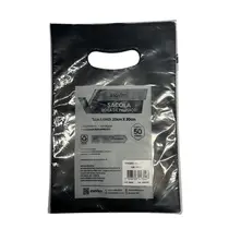 SACOLA BOCA DE PALHACO PE 20CMX30CM INOVEN PRETA 50UN 10 PCT