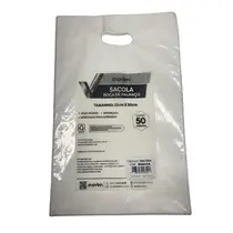 Sacola Boca de Palhaço PE 35cm X 50cm Rosa Com 50 Unidades
