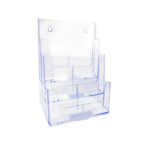 Organizador De Escritório Vertical Triplo Maxcril Cristal