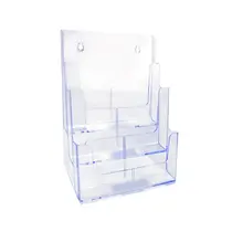 Organizador De Escritório Vertical Triplo Maxcril Cristal