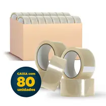 Fita Adesiva PP 45mm x 100m Transparente 80 Rolos