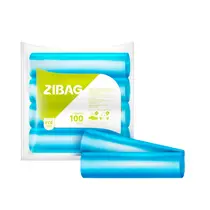 Saco de Lixo 100L Azul 75cm X 85cm 6 Micras Rolo Médio Com 100 Unidades