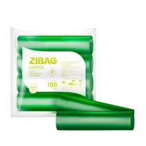 Saco de Lixo Verde 100L 75cm X 85cm Com 100 Unidades 4 Micras Rolo Econômico
