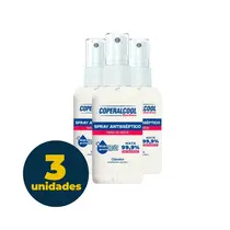 Álcool Spray 70 INPM Antisséptico Coperalcool 60ml com 3 Unidades