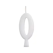 Vela de Aniversário Branca 5,5CM N° 0