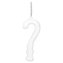 Vela de Aniversário Branca 7CM Interrogação