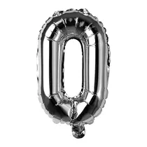 BALAO METALIZADO PRATA 35CMX23CM N° 0