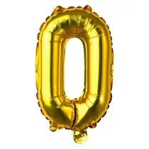 BALAO METALIZADO DOURADO 35CMX23CM N° 0