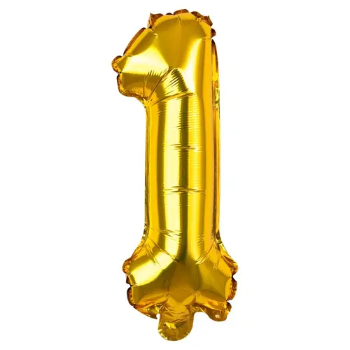 BALAO METALIZADO DOURADO 35CMX15CM N° 1
