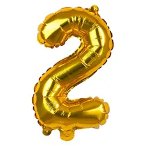 BALAO METALIZADO DOURADO 35CMX23CM N° 2