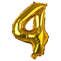 BALAO METALIZADO DOURADO 35CMX23CM N° 4