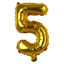 BALAO METALIZADO DOURADO 35CMX23CM N° 5