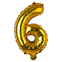 BALAO METALIZADO DOURADO 35CMX23CM N° 6