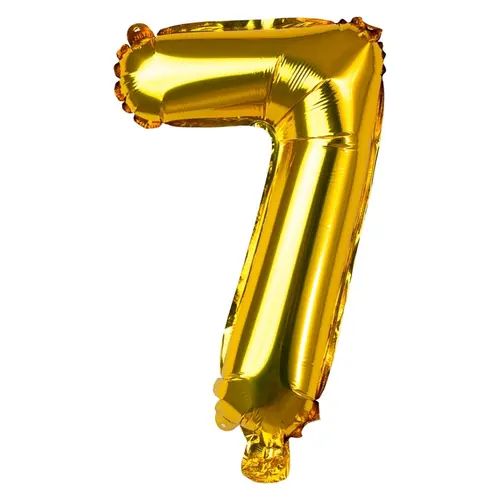 BALAO METALIZADO DOURADO 35CMX23CM N° 7
