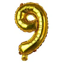 Balão Metalizado Dourado N° 9 35CMX23CM