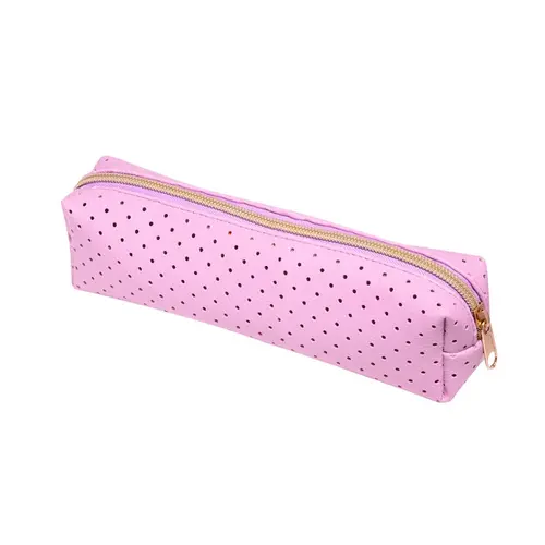 Estojo Com 1 Zíper Perfurado Lilás Pastel Brw