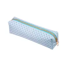 Estojo Com 1 Zíper Perfurado Azul Pastel Brw