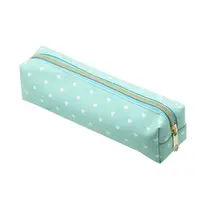 Estojo Com 1 Zíper Love Verde Água e Branco Brw