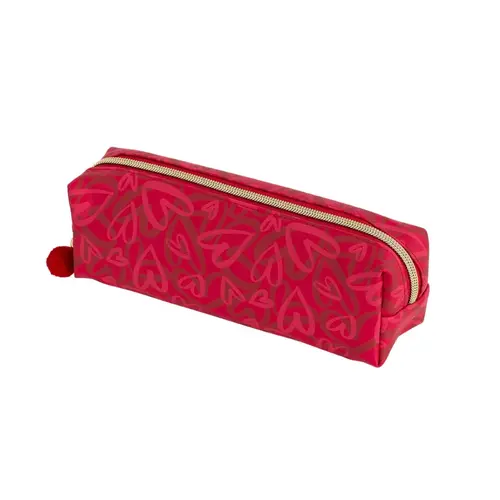 Estojo Com 1 Zíper Coração Magenta Brw