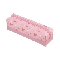 Estojo Com 1 Zíper Coração Rosa Brw