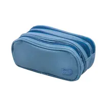 ESTOJO FEM 03 ZIPER BRW NYLON JEANS AZUL