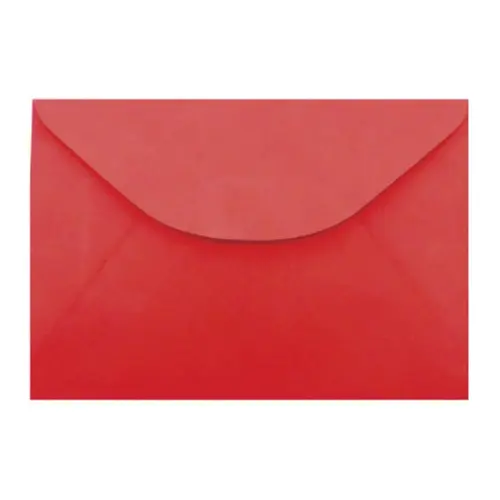 Envelope 080MMX115MM 80g Visita Vermelho 10un Color Plus