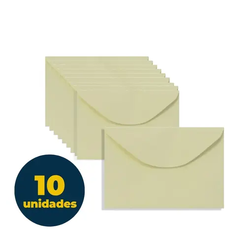 Envelope 080MMX115MM 80g Visita Verge Berilo 10un Color Plus