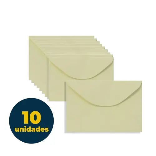 Envelope 080MMX115MM 80g Visita Verge Berilo 10un Color Plus